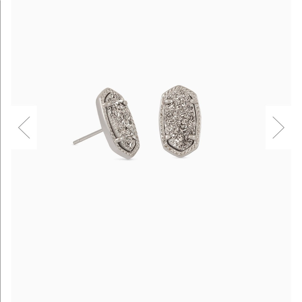 Kendra Scott Silver Drusy Ellie Stud Earrings